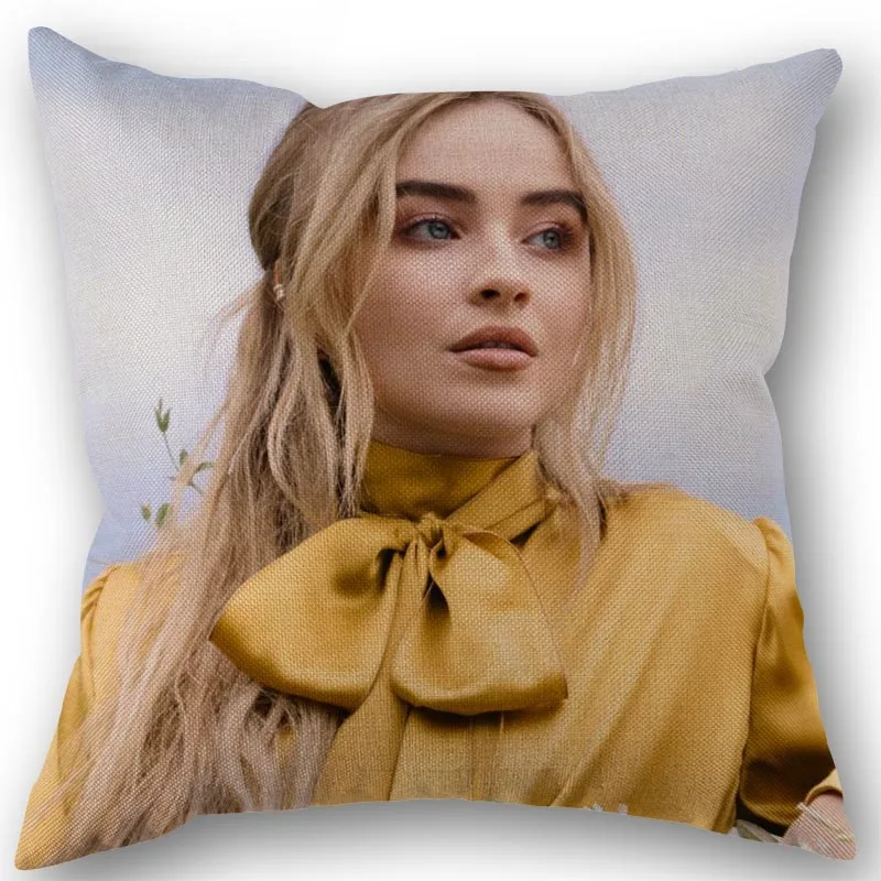 18 Пользовательский Sabrina Carpenter наволочка из хлопка и льна ткань молния наволочка 45X45 см Свадебная декоративная Подушка Крышка - Цвет: 18