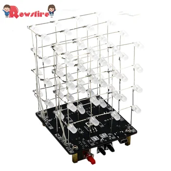

DIY Welding Electronic Bulk Parts Music Light Cube Kit (Remote Control, Seven Colours Changing, USB Power Supply)