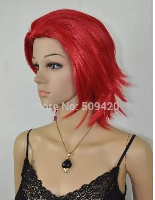Shun FSX5982Q&gt модные короткие прямые женские волосы для косплевечерние красные