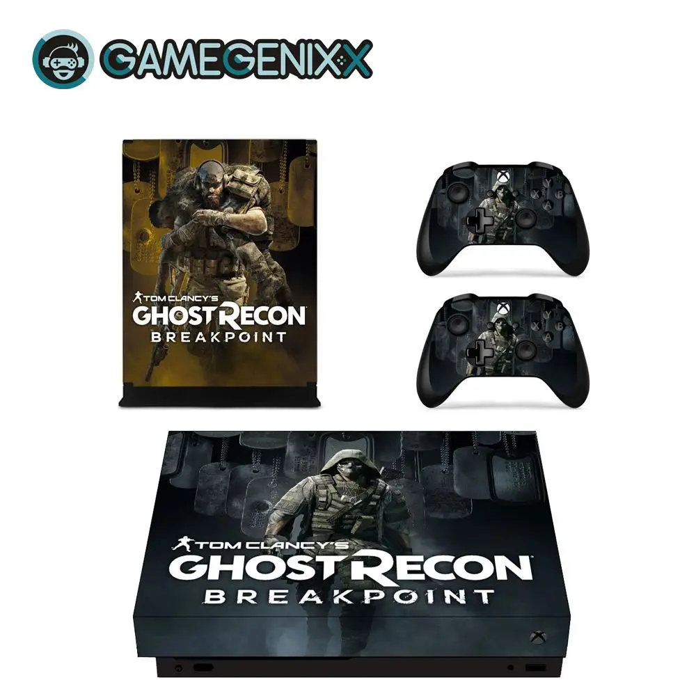 Защитная Наклейка на кожу GAMEGENIXX для консоли Xbox One X и 2 контроллера-Ghost Recon