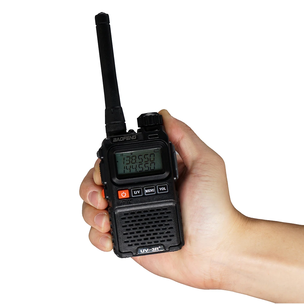 Baofeng UV 3R Plus Walkie Talkie двухдиапазонный UV3R + двухстороннее радио беспроводной CB Ham FM HF