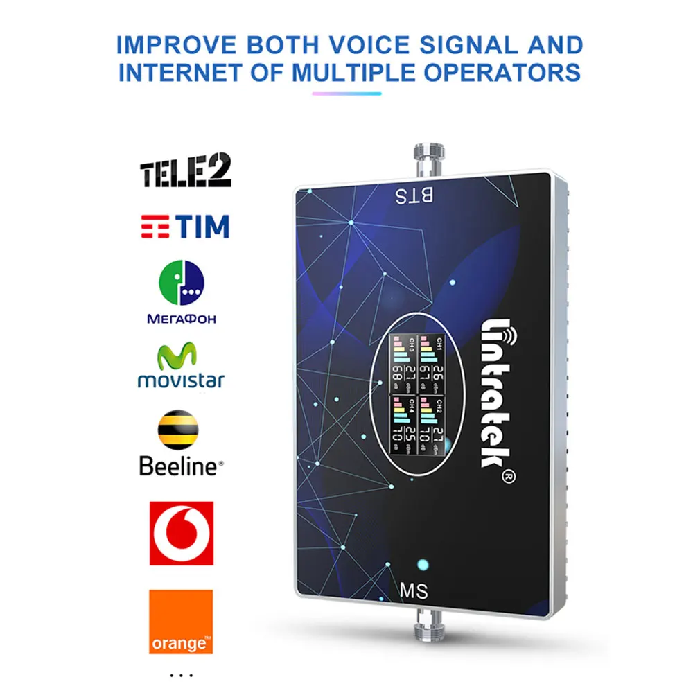 lintratek B20 2g 3g 4g signal booster 70dB 4-Band