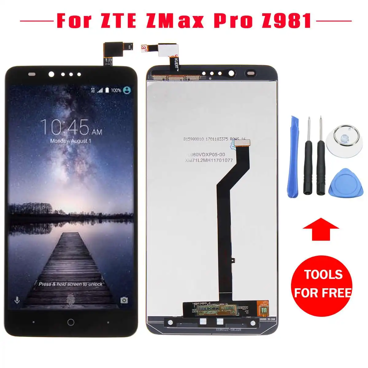 

LEORY LCD Display+Touch Screen Digitizer Assembly Replacement With Tools For ZTE ZMax Pro Z981