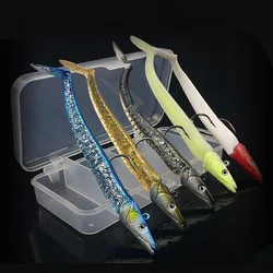 5pcs Soft Lure Set 12cm 22g Fish Hook Simulation Artificial Bait Fake Baits Fishing Tackle Accessories
