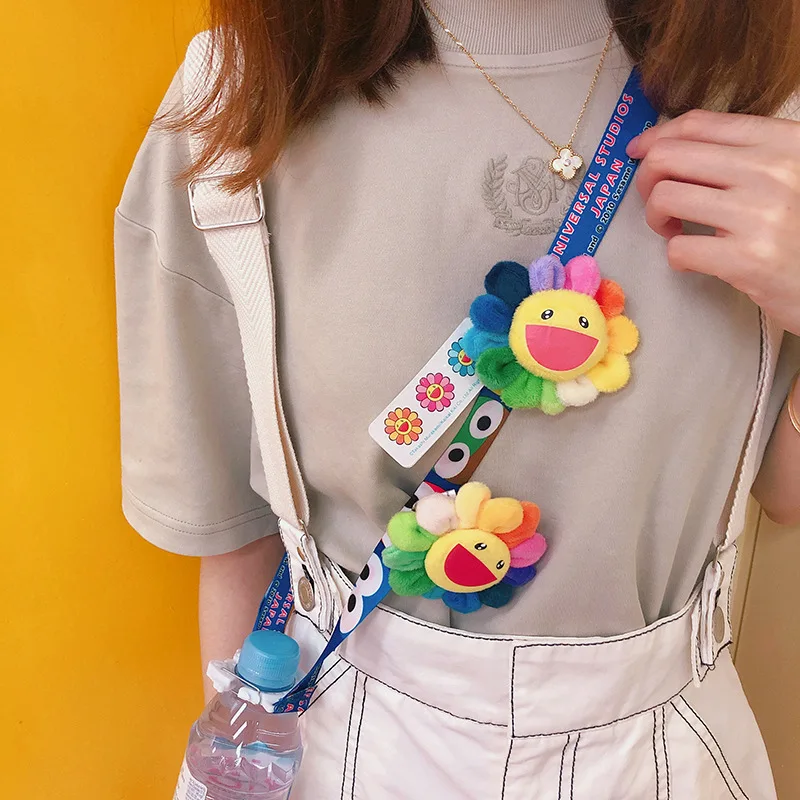 

Wang Yibo Celebrity Style Murakami Sunflower Brooch Cute Japanese-style INS Colorful Small Pin Cartoon Pendant Accessories