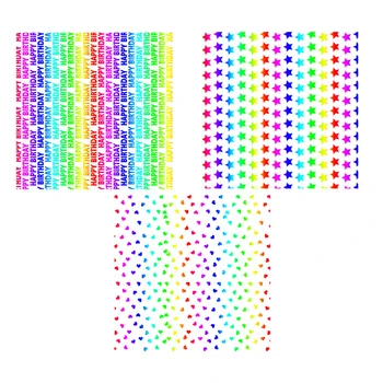 

3Pcs Heart Wrapping Paper DIY Packaging Papers for Baking Gift Book