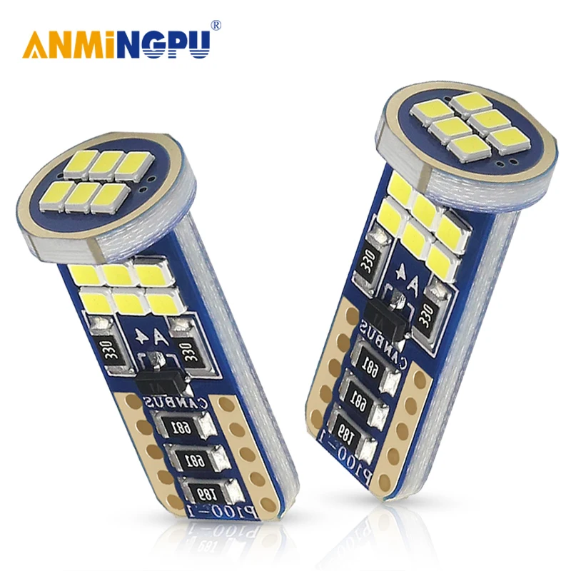 

ANMINGPU Signal Lamp W5W Canbus LED 501 3030SMD T10 Led Bulb Clearance Light Reading Lights Dome Light Interior Lights White 12V