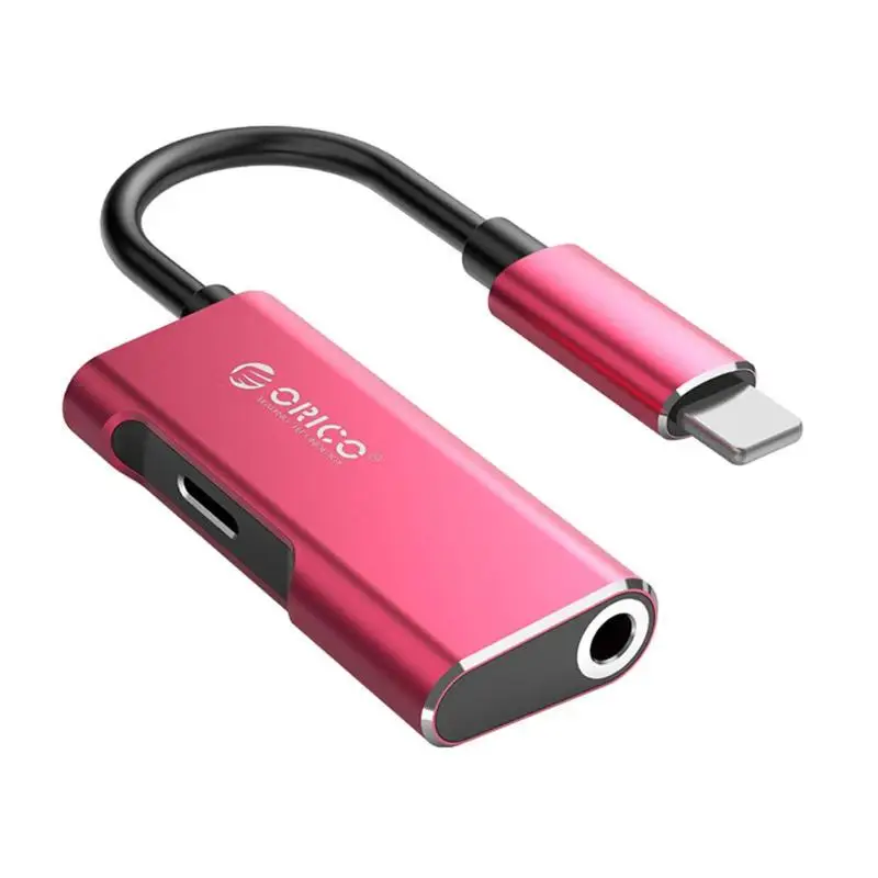3.5mm Earphone ORICO 8 Pin до 8 Pin/3,5 мм наушников зарядки разветвитель 2 в 1 аудио конвертер кабель для iPhone7/8/7 Plus/8 Plus/X/XS - Цвет: 3.5mm Earphone