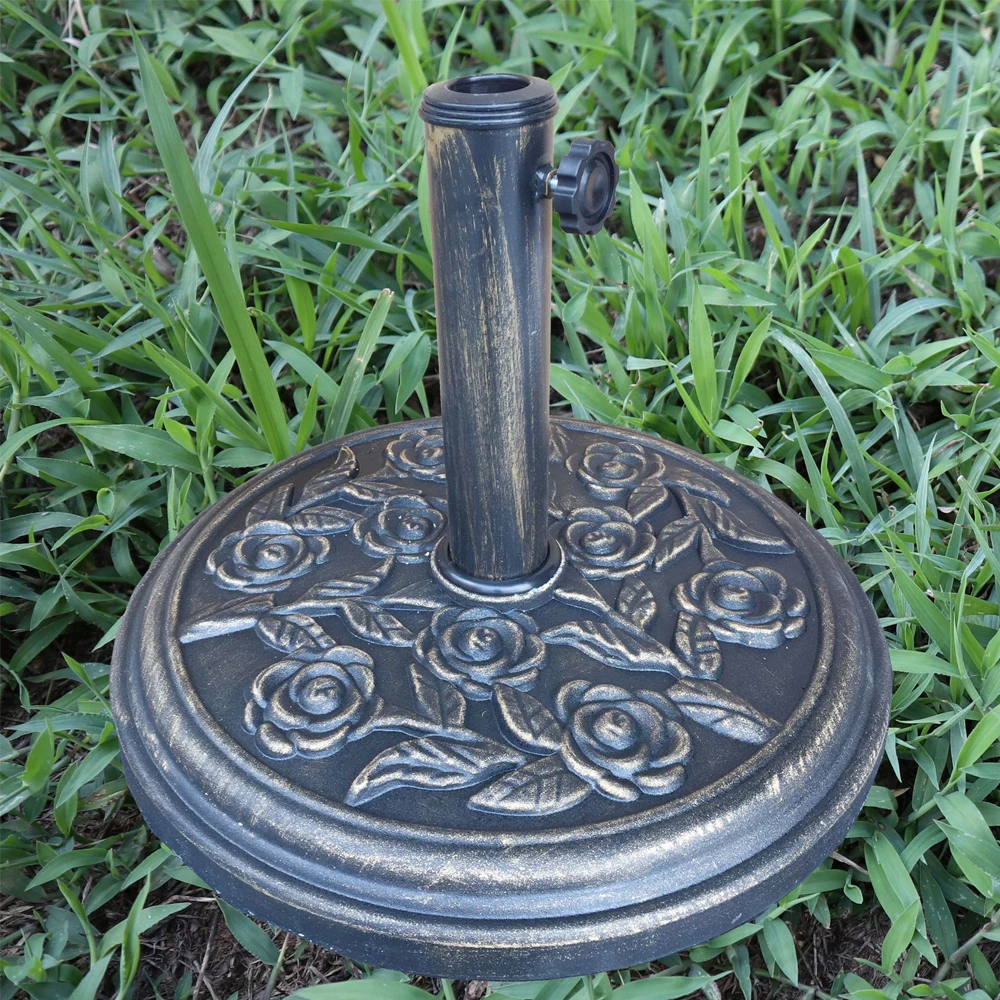 gids schoonmaken vuilnis Dropshipping 8KG Round Parasol Base Cast Iron Effect Heavy Duty Outdoor  Garden Umbrella Stand Weights Patio Umbrellas Bases - AliExpress