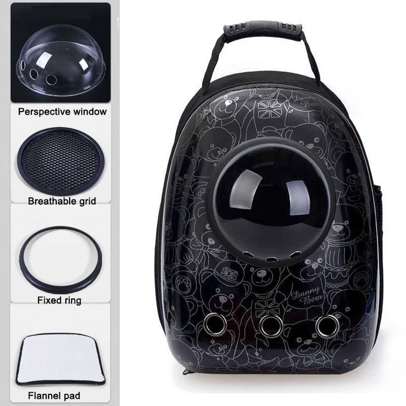 Высококачественная дышащая дорожная сумка с окошком для переноски с пузырьками, космонавтом, питомцем, собакой, космическая капсула, переноска для кошек, рюкзак - Цвет: Y6