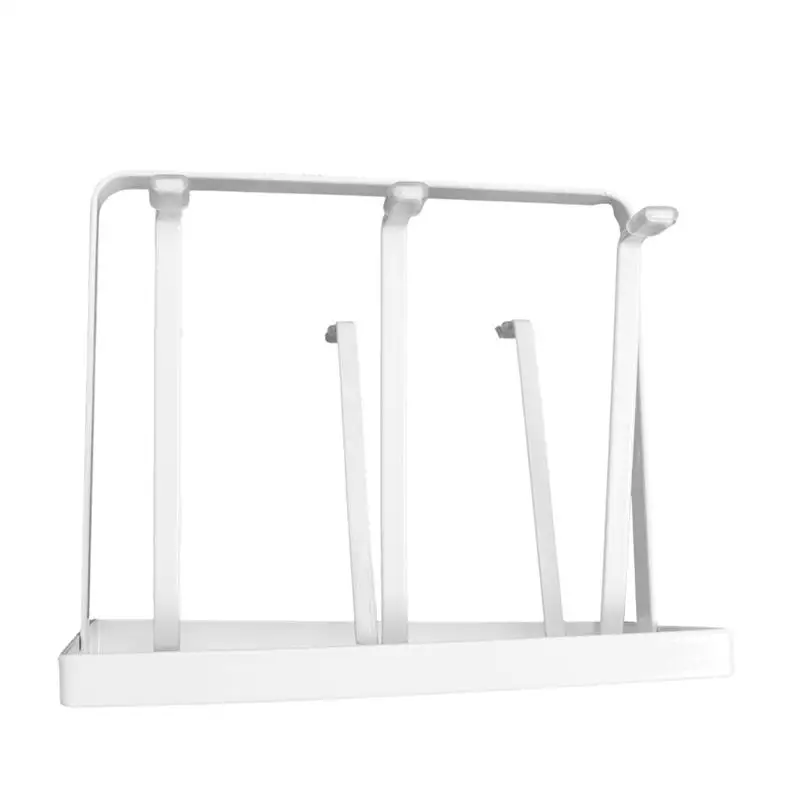 2pcs Draining Cup Holder Iron Cup Holder Kitchen Cup Draining Holder Rack Household Cup Holder Cup Storage Rack - Цвет: Белый