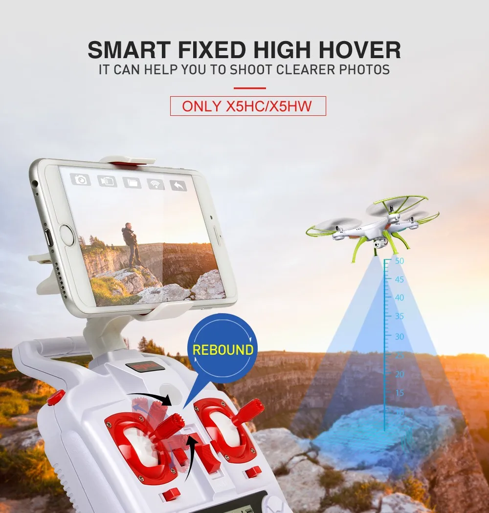 Syma X5SW 2,4 Ghz 4CH 6Axis Gyro RC Квадрокоптер с HD Wifi селфи камерой мини-Дрон НЛО Классический Вертолет подарок для начинающего мальчика