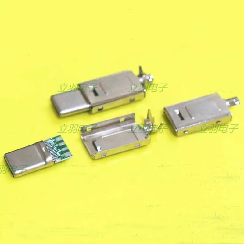 10 компл./лот USB3.1TypeC с разъемом «папа» 2,0 QI Беспроводная зарядка/данные Сварки доска растяжения с железный корпус