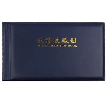 

Banknote Currency Collectors Album Pocket Storage 30 Pages Royal blue