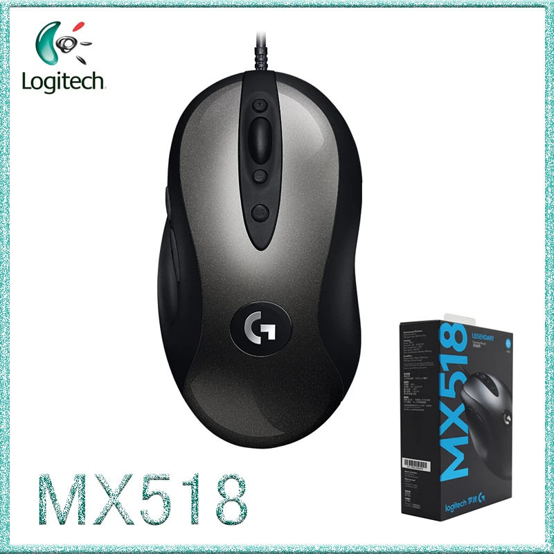 Logitech (G) MX518 wired mouse Without Box classic gaming right hand mouse16000DPI black | Компьютеры и офис
