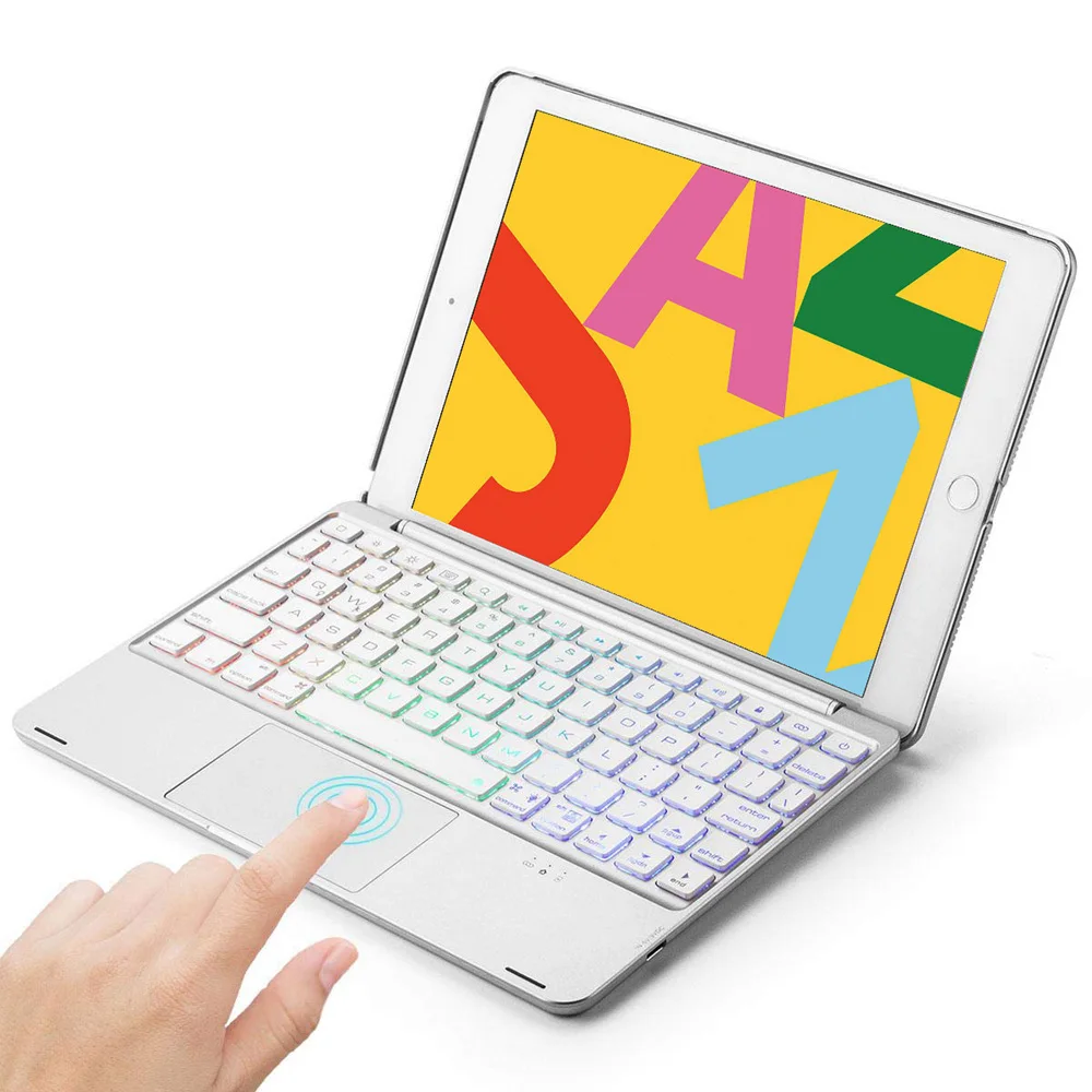 Retroiluminado sem Fio Case com Mouse Touchpad para Ipad Alumínio Bluetooth Espanhol Teclado 9.7 2020 – Pro ar 1 & 2 Tablet 5.0
