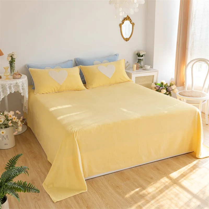 Quilt Duvet Cover Bed Linen Fitted Sheet Pillowcases 4Pcs Thick Velvet Fleece Love Towel Embroidery Princess Bedding Set 24 Hb7c4db4b79d746b791b8dffa5aad48e8n