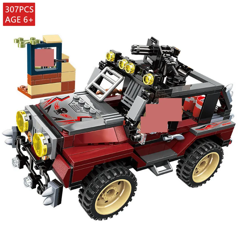 

307Pcs Building Blocks ARMY Peacekeeping Force Thunder Mission Armed Jeep LegoINGLs Bricks Sets Toys For Boy Christmas Gifts