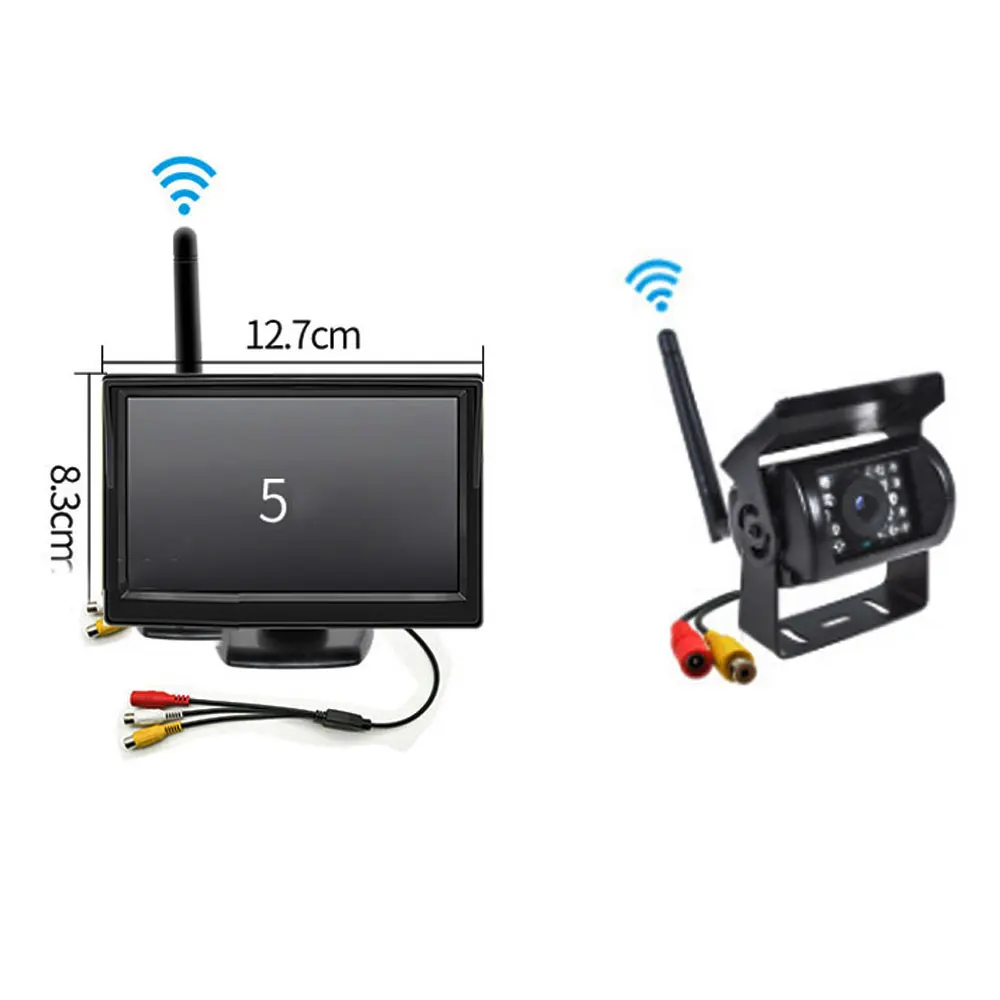 BYNCG " Беспроводной автомобильный монитор TFT lcd камера заднего вида HD монитор для камера грузовика поддержка автобуса DVD Камера заднего вида - Цвет: wireless 5inch cam