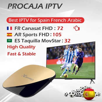 

New X88PRO Android 9.0 Box Dual Wifi RK3318 Quad-Core 4G/64G Smart Box+Procaja IPTV France Arabic Spain IPTV Subscription
