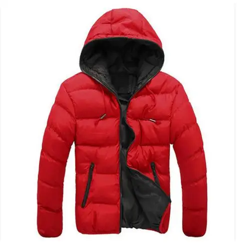 Red Black Мужские парки легкие пальто размера плюс 4XL Casaco Masculino мужские парки на молнии с длинным рукавом Зимняя мужская куртка - Цвет: Red Black