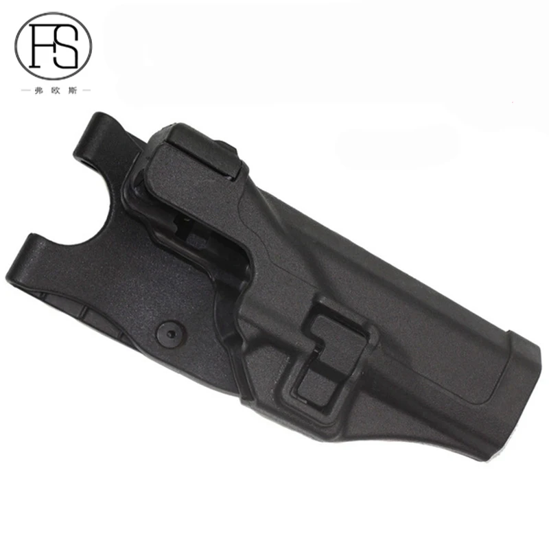 LV3 Series Quick Drop Glock Gun Belt Holster Right Hand Military Gun Holster for Glock 17 18 19 22 23 32 Waist Holster Black