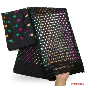 

5 yard Swiss lace fabric mbroidery African cotton fabrics Swiss voile lace popular style scarf 2yards c191009