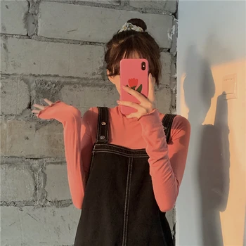 

New Hot Autumn Turtleneck Pullovers Women's Sweater Long Sleeve Tops Slim Basic Wear Sweet Color Sweaters Winter