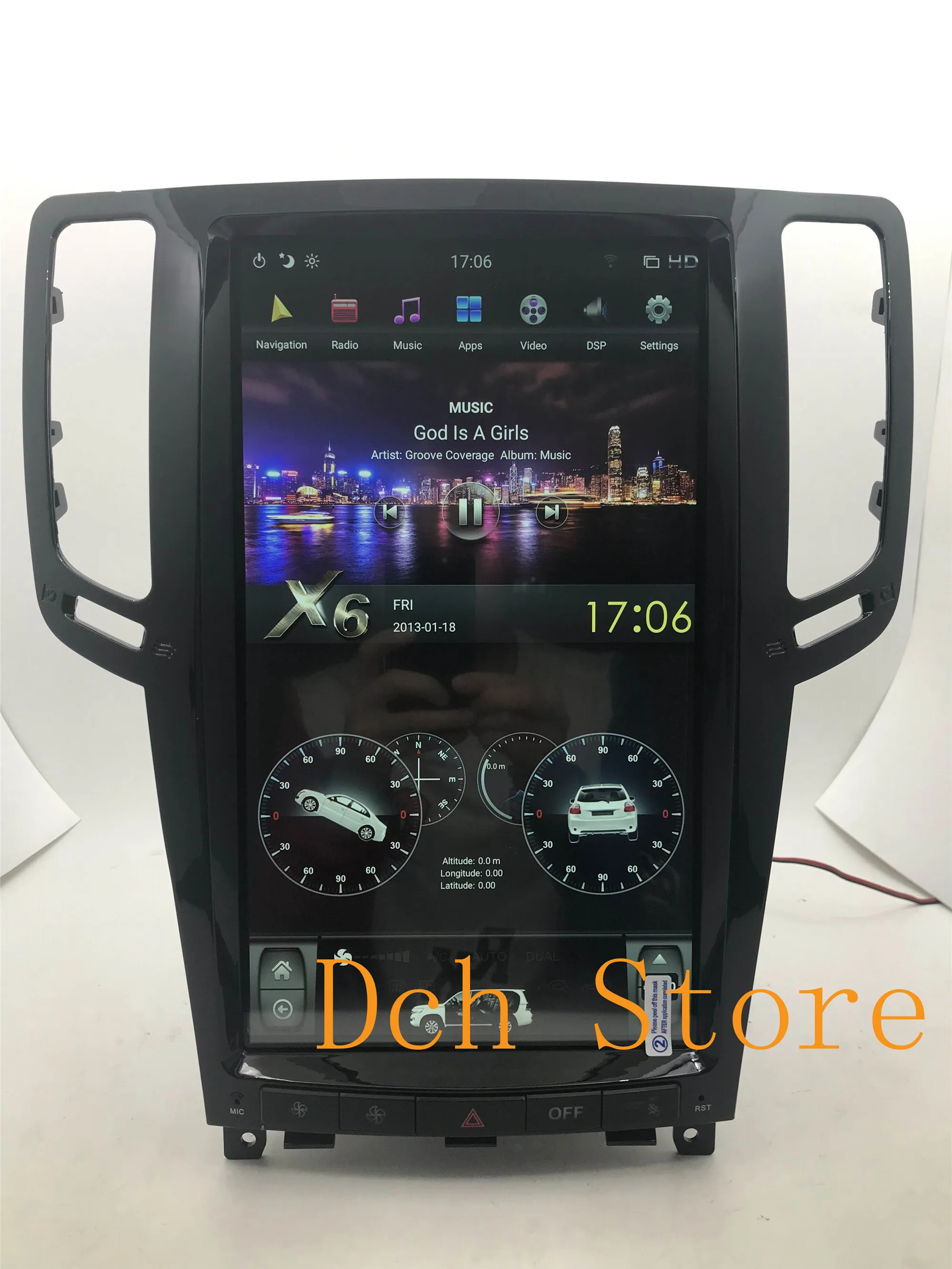 13 6 дюймов IPS Вертикальный стиль tesla Android 9 0 автомобильный DVD GPS навигатор для infiniti G
