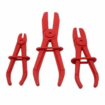 

3pc Flexible Hands Free Hose Pliers Pipe Clamp Plier Set Brake Radiator Pliers Set Red For European Car