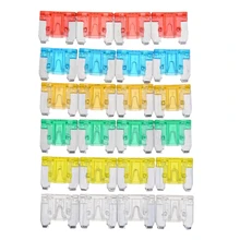 24 шт. Микро Мини Лезвие Предохранитель Авто Грузовик предохранители для мотоциклов 5A 10A 15A 20A 25A 30A смешанные размеры низкий профиль комплект