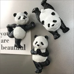 3D Resin Refrigerator Magnet Cartoon Panda Refrigerator Magnet Decorative Magnet Magnetic Magnet Message Board Moving Gift
