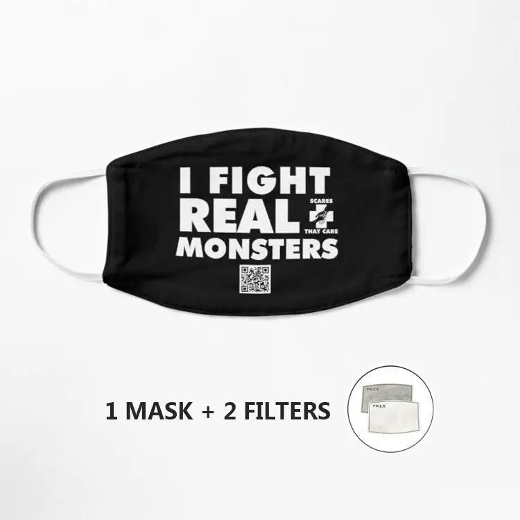I Fight настоящая маска монстров хлопковая для лица езды на велосипеде кемпинга рта
