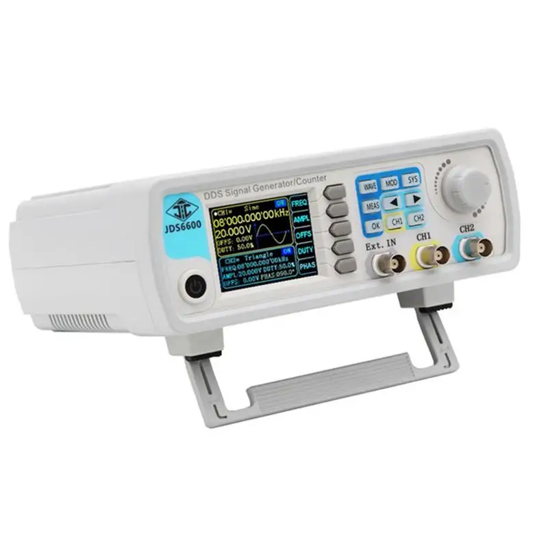 

Eu Plug Jds6600-60M 60Mhz Signal Generator Digital Control Dual-Channel Dds Function Signal Generator Frequency Meter Arbitrary