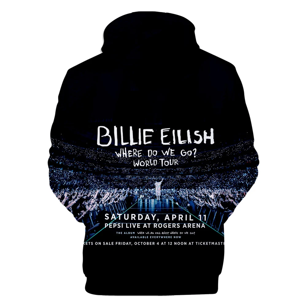 Новейшая Женская мода Harajuku Billie Eilish 3D весенние женские и мужские толстовки Повседневная Толстовка Детский теплый осенний пуловер 3D