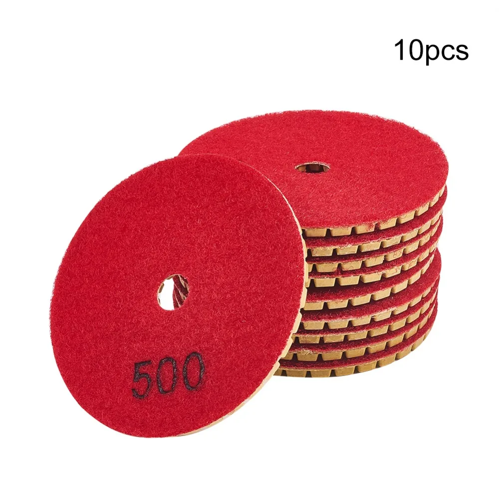 Utoolmart 1-10 шт 3 дюйма 75 мм Металлические Шлифовальные Диски 50 500 крупы смолы сухие Алмазные полировальные колодки Гранит Бетон абразивные инструменты