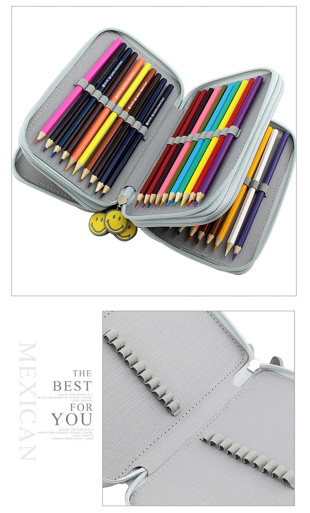 Kawaii 52 отверстия Пенал Школьный для девочек мальчиков Pencilcase 3 слоя Pencilcase милый картридж многофункциональный ящик