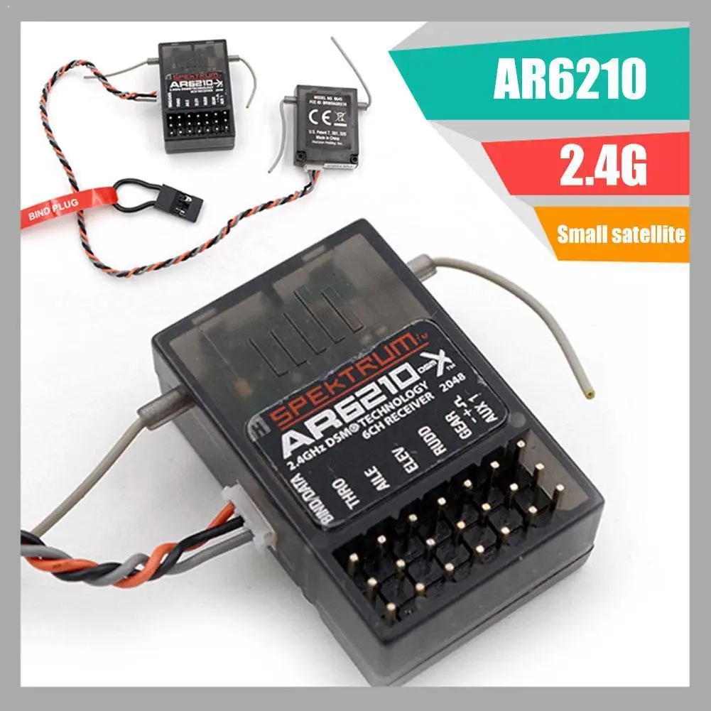 

AR6210 Reciver Support JR and Spektrum DSM-X and DSM2 Control dx5e For Dx6i dx7e dx8 Standard Transmitter dsmx dx6 Remote Z8D0