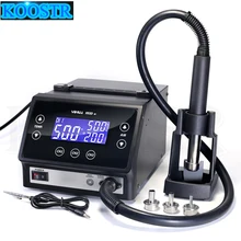 YIHUA 993DM цифровая Регулируемая паяльная станция BGA фена сварочный инструмент Desolder станция для телефона PCB Rework