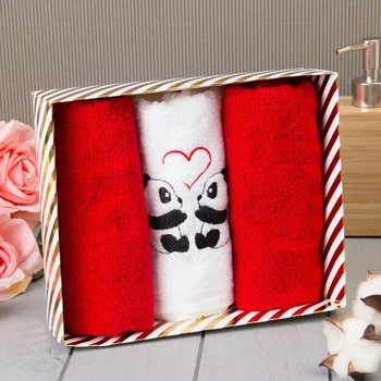 

Set of towels "Panda" 30x60 cm - 3pcs