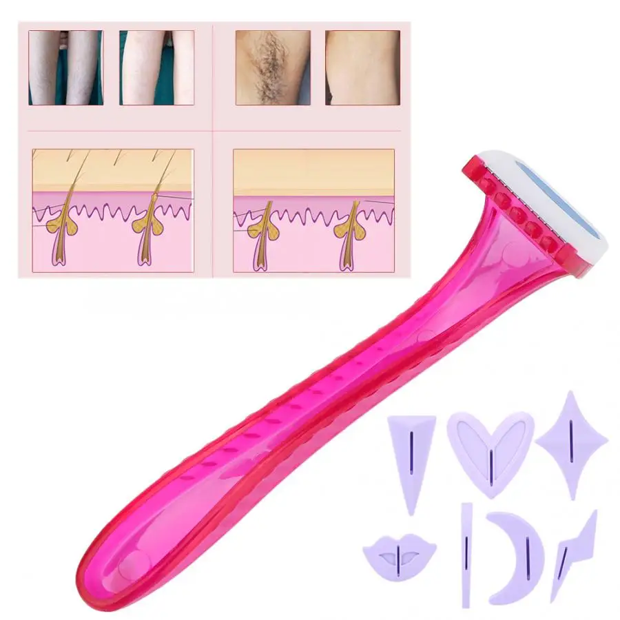 Pubic hair shaping stencils