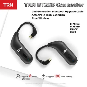 

TRN BT20S Wireless bluetooth V5.0 HiFi Ear Hook Connector Earphone 2Pin 0.75MM 0.78MM MMCX Headset Cable for X6/IM1/M2/V80