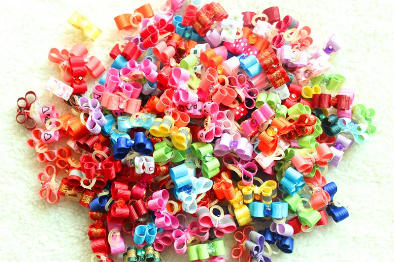 100pcs lot Small font b Pet b font Dog Exquisite Grooming Accessories Product Hand made Small