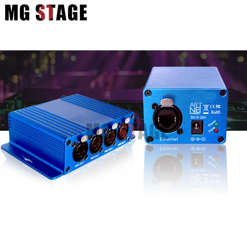 4 портовый Artnet для освещения DMX512 3/5pin XLR DMX контроллер 2048 каналов|Эффект сцены| |