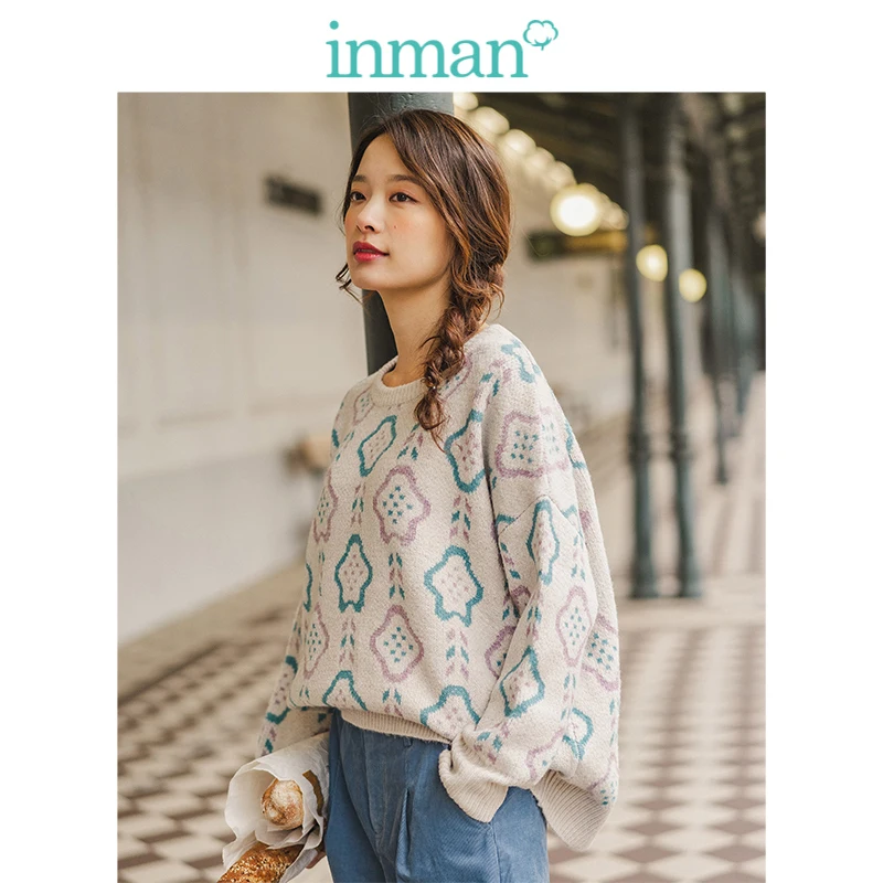 INMAN 2019 Зима Новое поступление Повседневный жаккардовый свободный Женский