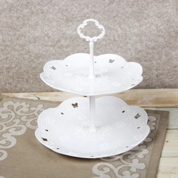 

Round dish 2 tiers d = 21 / 26.5 cm "Vivienne", white