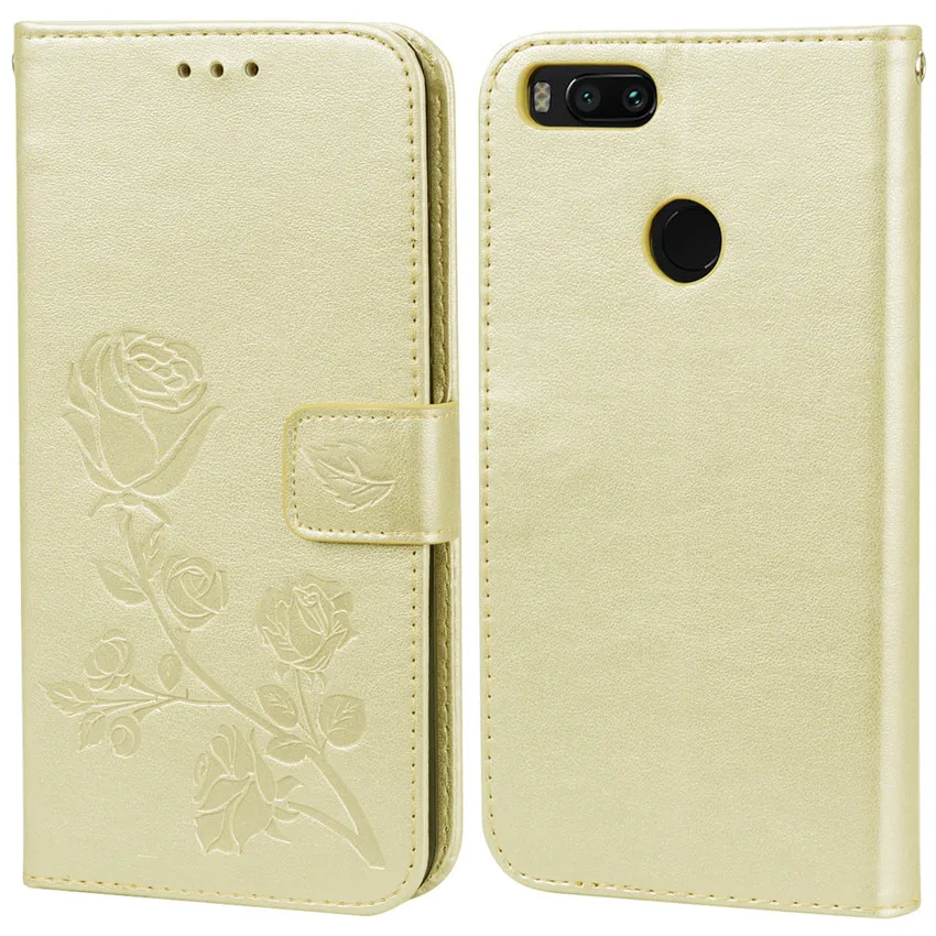Кожаный чехол книжка с розами для Xiaomi Mi 5 6 A1 A2 5X 6X 5C 5S телефона X A 1 2 Чехол
