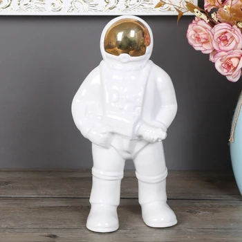 

Space Man Smooth Ceramic Vase Non Toxic Astronaut Sculpture Durable Anti Slip Craft Table Home Decor Figurines Free Standing