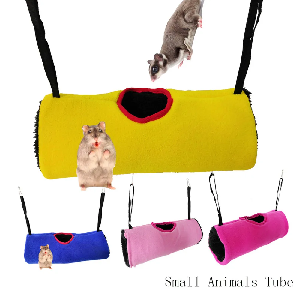Вельветовый гамак для хомяка мягкий теплый туннельный домик домашних животных