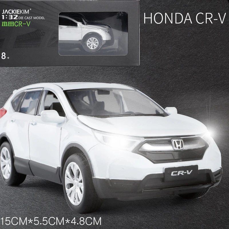 1:32 15 см Honda CRV литая под давлением масштабная модель автомобиля игрушки высокая имитация Вытяните назад металлические модели 6 дверей открываются со звуком светильник
